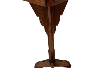 Art Deco Amsterdamse School Petite Pedestal Table, 1920s
